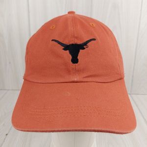 Vintage Texas‎ Longhorns Hat Cap Strapback Orange Black Logo Ahead Vintage Dad